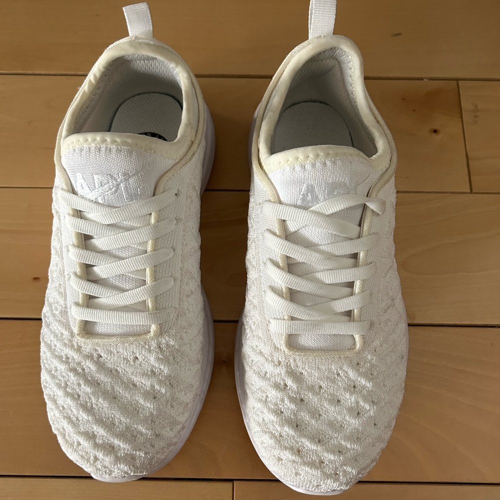 APL white Textured Sneakers